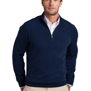 Brooks Brothers Supima Cotton Men's Navy Half-Zip Sweater